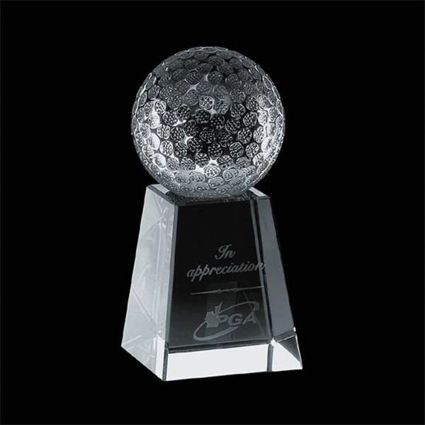 Clear Crystal Golf Trophy 7