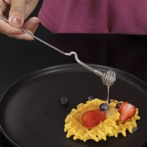 Spring Coil Shaped Honey Dipper Stick Stirrer Stainless Steel 5