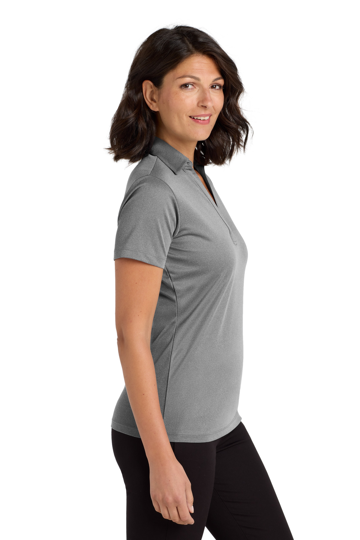 Port Authority Women's Heathered Silk Touch Performance Polo. LK542 17