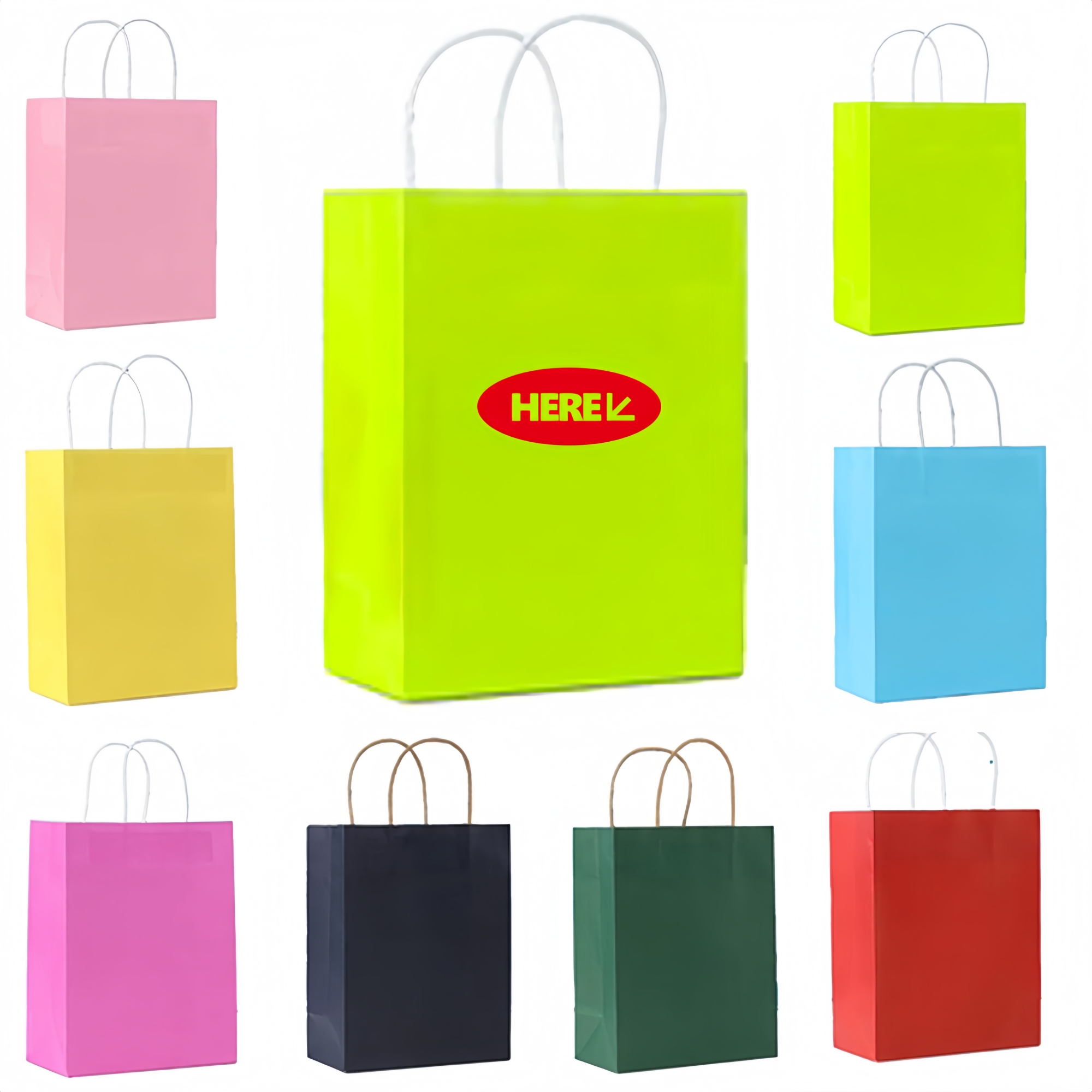 Small Gift Kraft Paper Shopper Tote Bag 2