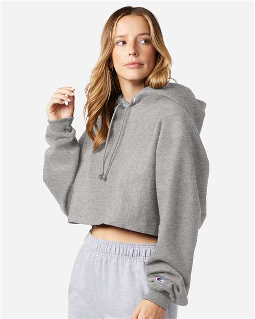 Women's Reverse Weave® Hooded Cropped Sweatshirt - RW01W 6