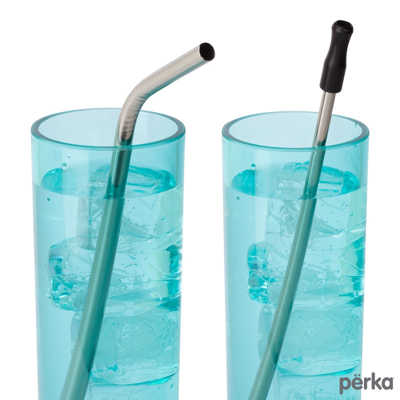 Perka® Avila 5-Piece Stainless Steel Straw Set 18