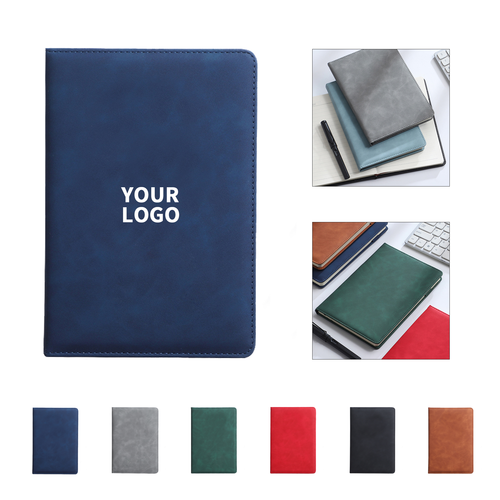 Soft Cover Leather Business Notebook With Bookmark 4