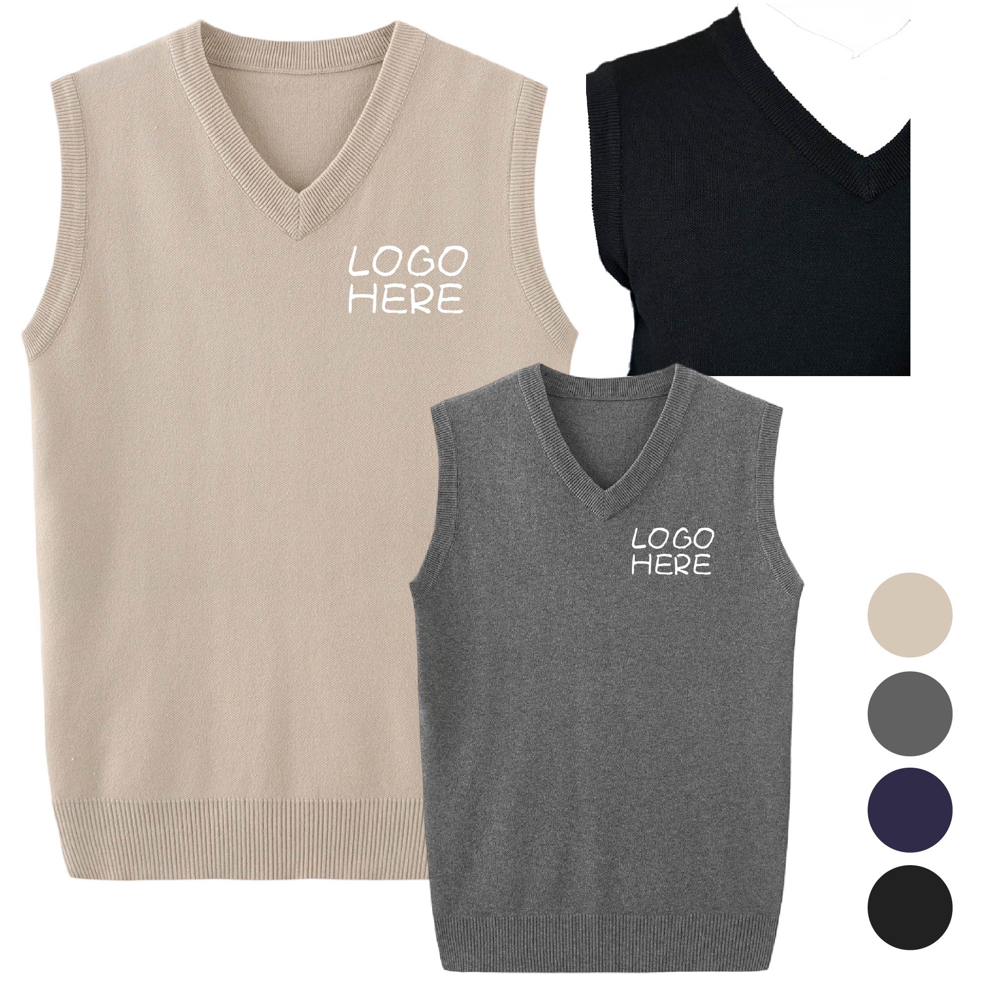 Thickened V-Neck Vest 4