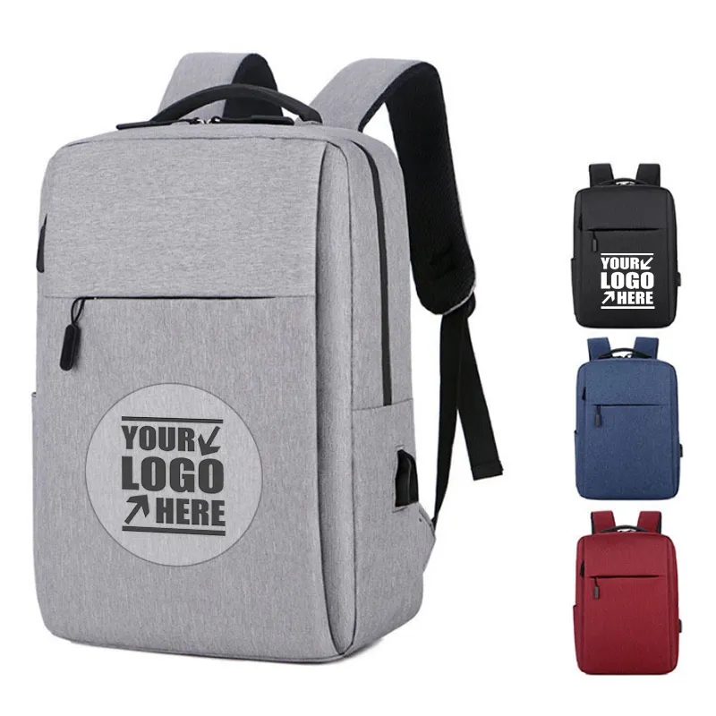 Custom Logo Waterproof Office School Laptop Backpack 2