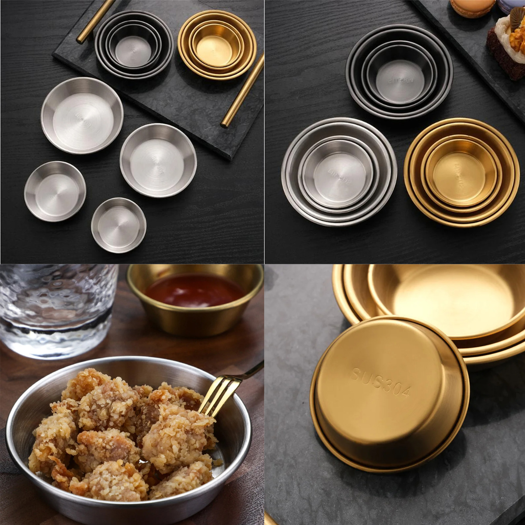 Stainless Steel Portable Sushi Presentation Plate 2