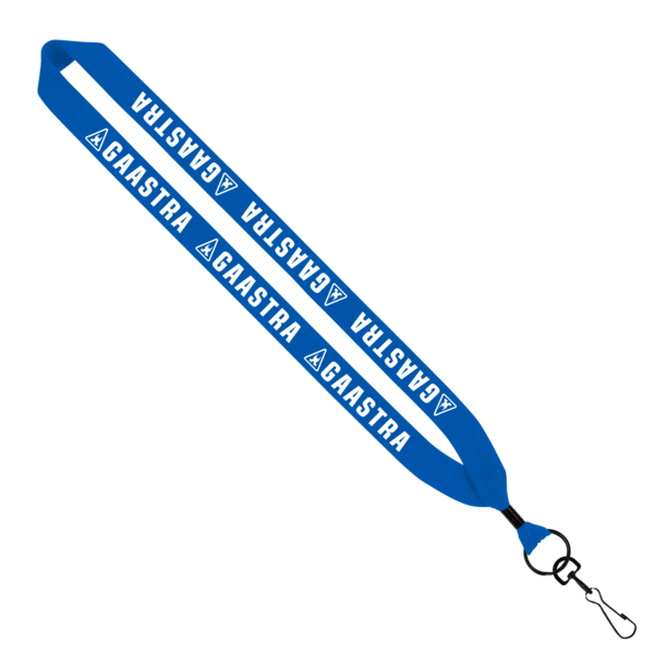 1" Cotton Lanyard with Metal Crimp & Metal Swivel Snap Hook 12