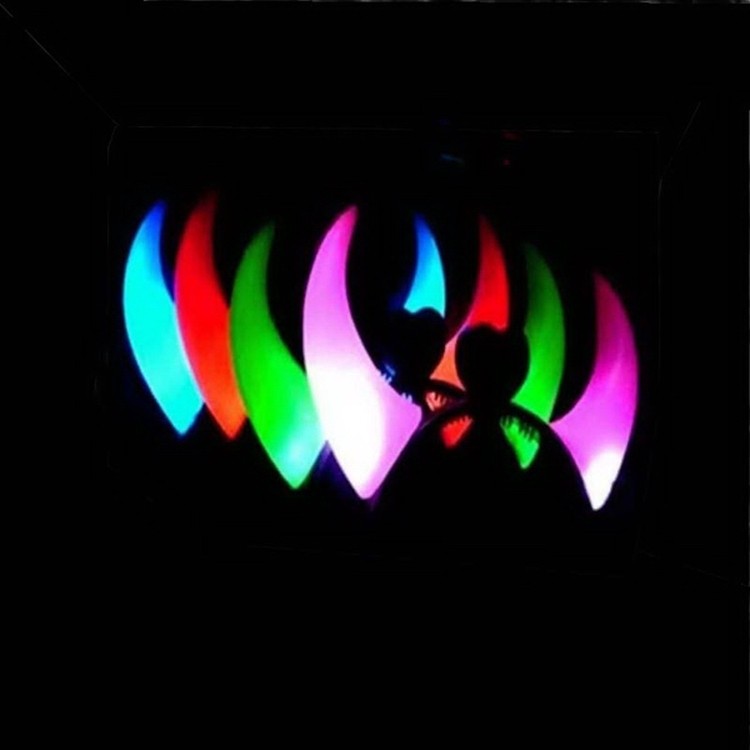 Halloween Ox Horn 2 LEDs Light Hairband Flash Hoop 2