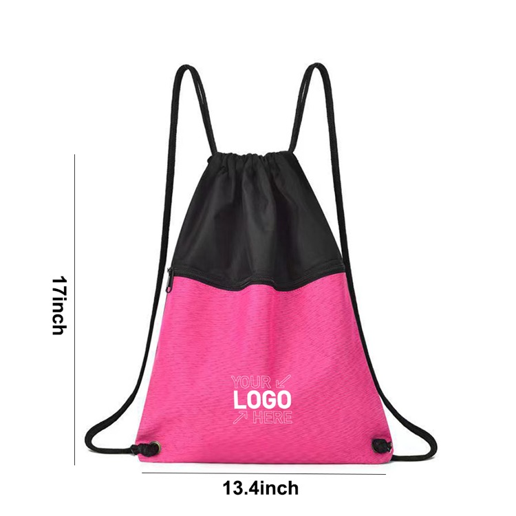 Drawstring Backpack with Drawstring Pockets 2