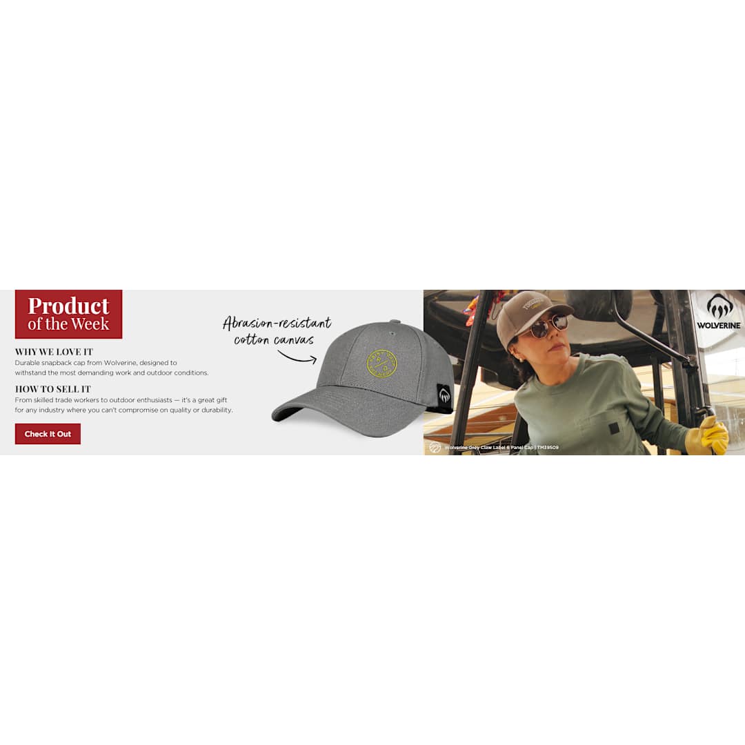 Wolverine Grey Claw Label 6 Panel Cap 90
