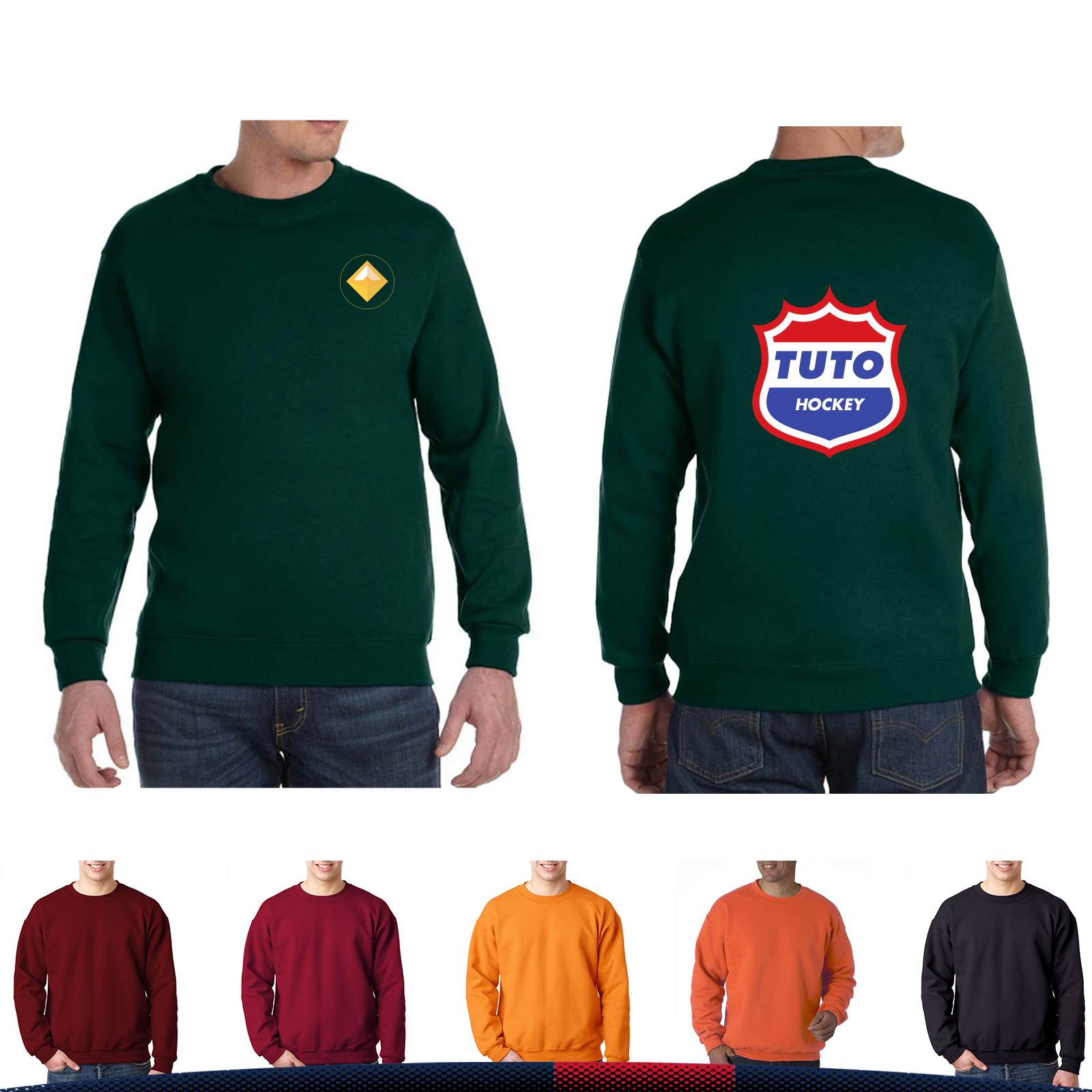 Gildan® Adult Sports Crewneck Sweatshirts, custom hoodie or sweatshirt with logo imprint 2