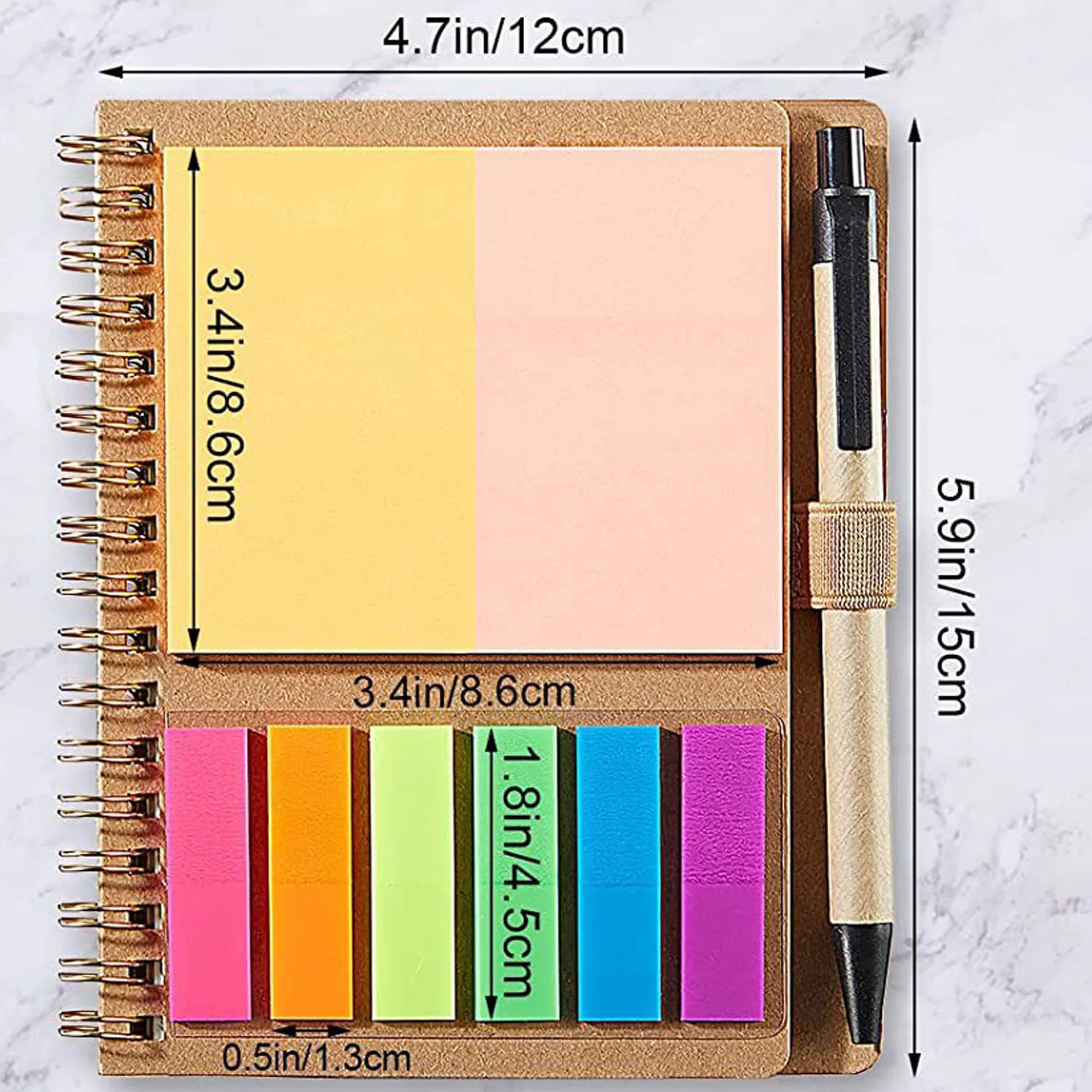 Color Aesthetic Spiral Notebook With Pen 1