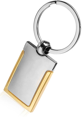 Gold Trim Metal Keychain 2