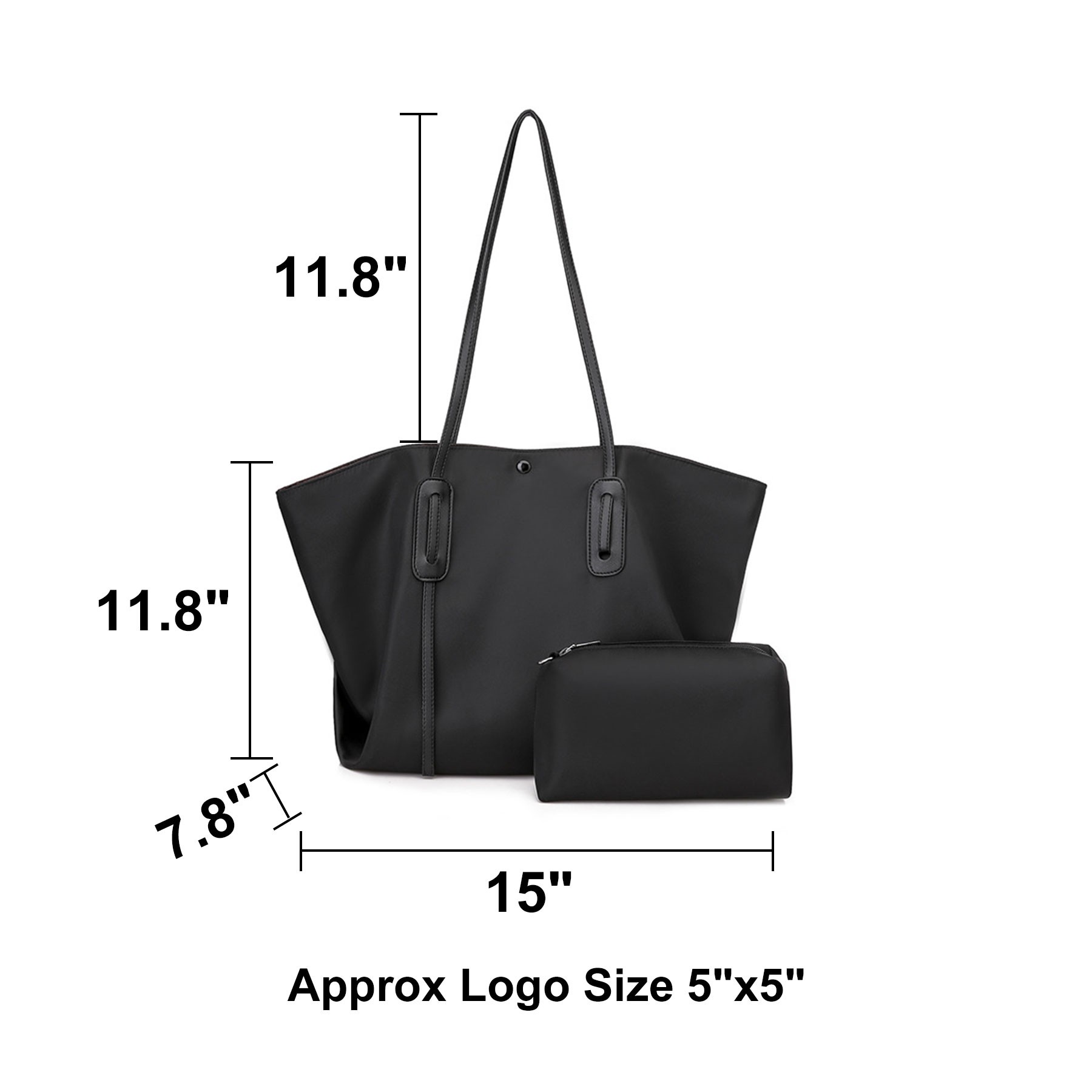 Women 2 Piece Tote Top Handle Shoulder Bag 2