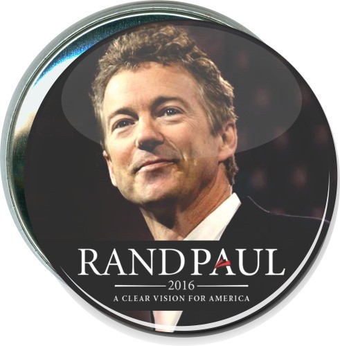 Rand Paul 2016, Black, Political Button