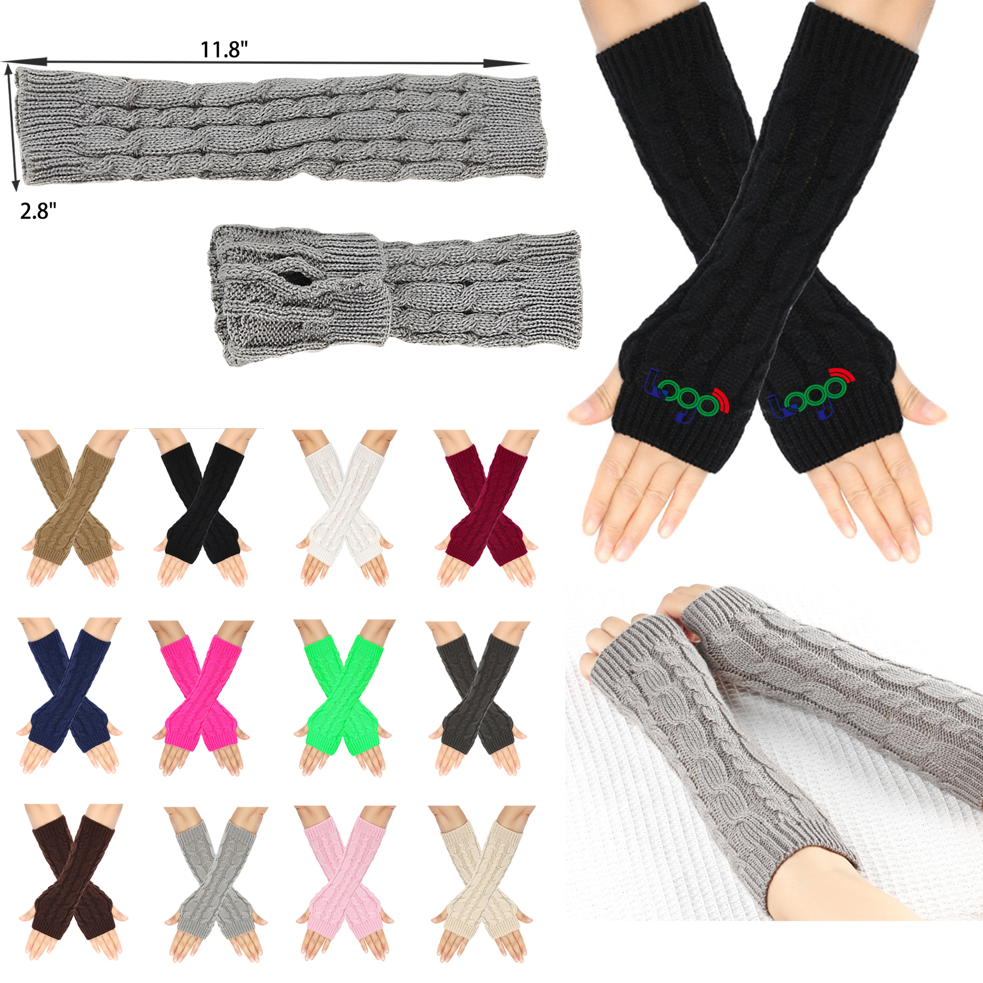 Comfortable Winter Knitted Fingerless Gloves 8