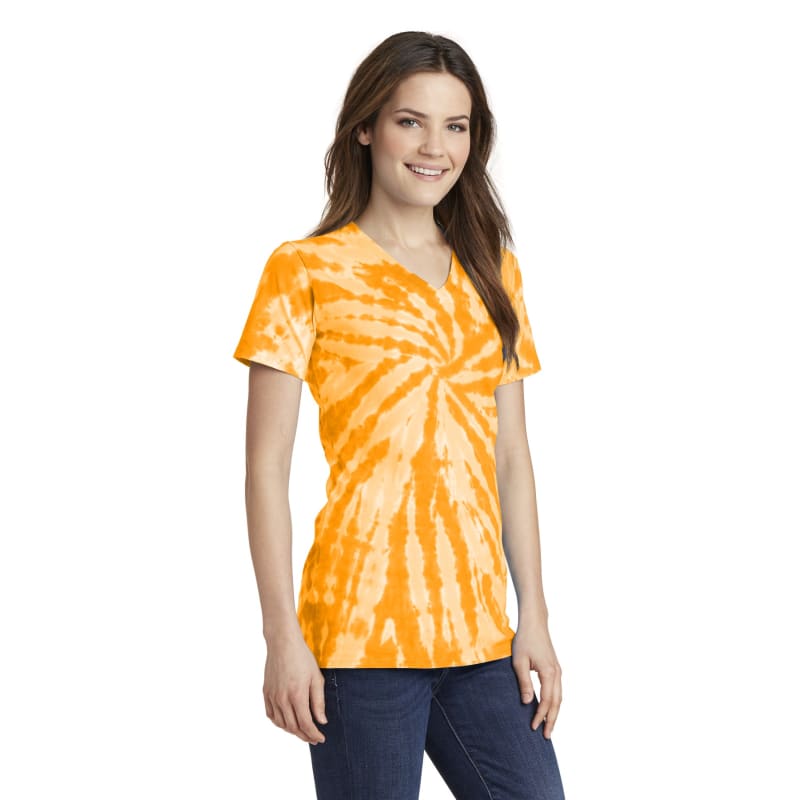 Port & Company Women's Tie-Dye V-Neck Tee. 29