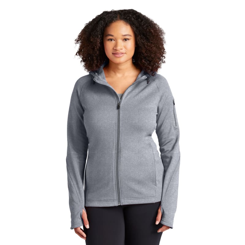 Sport-Tek Women's Tech Fleece Full-Zip Hooded Jacket. 3