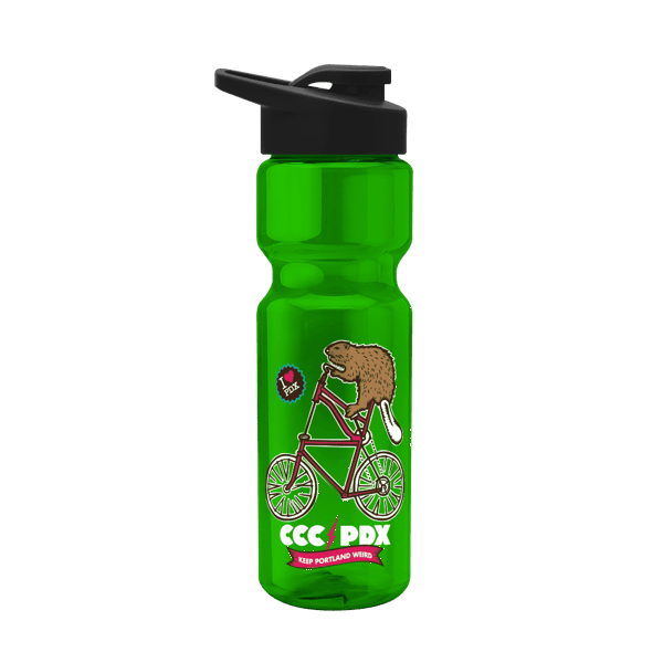 Blazer 28oz Transparent Bike Bottle w/Drink-thru Lid 1236