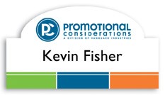 Laminated Personalized Name Badge (1.625x3") Rectangle w/Oval Bump
