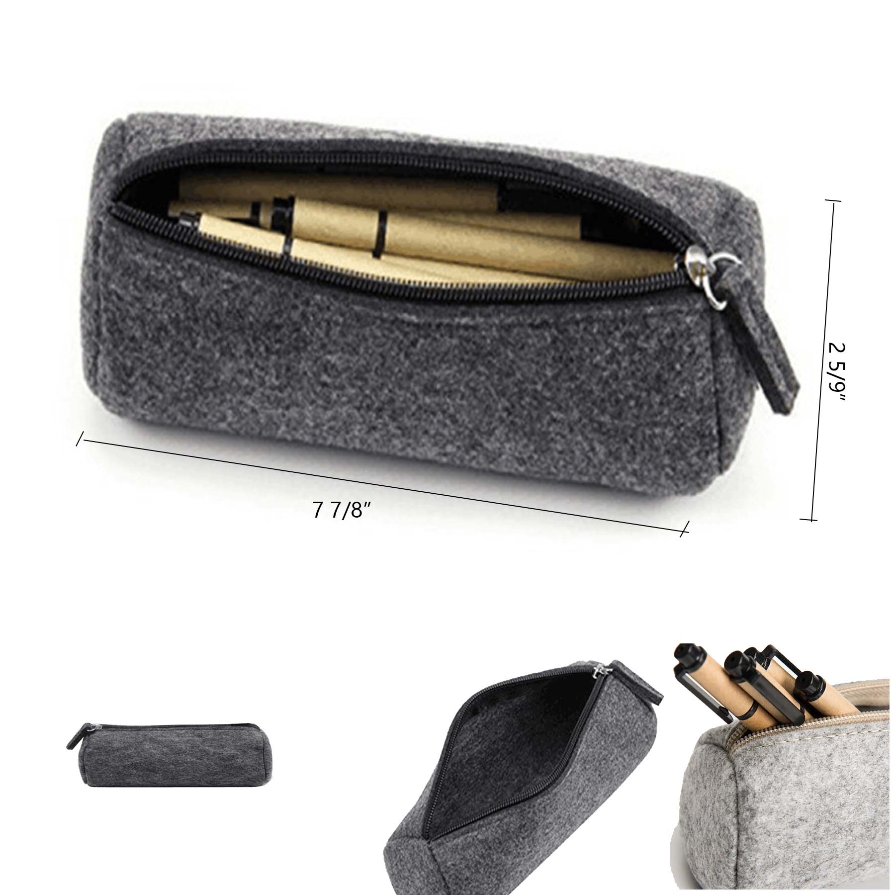 Felt Cloth Cylinder Pen Bag, Pencil Bags 1