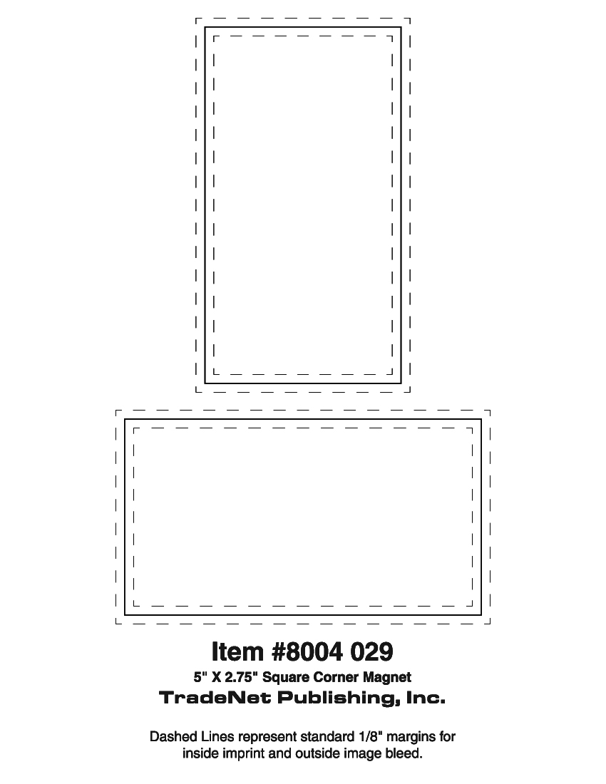 Magnet - 2.75x5 Square Corners - 25 Mil. 3