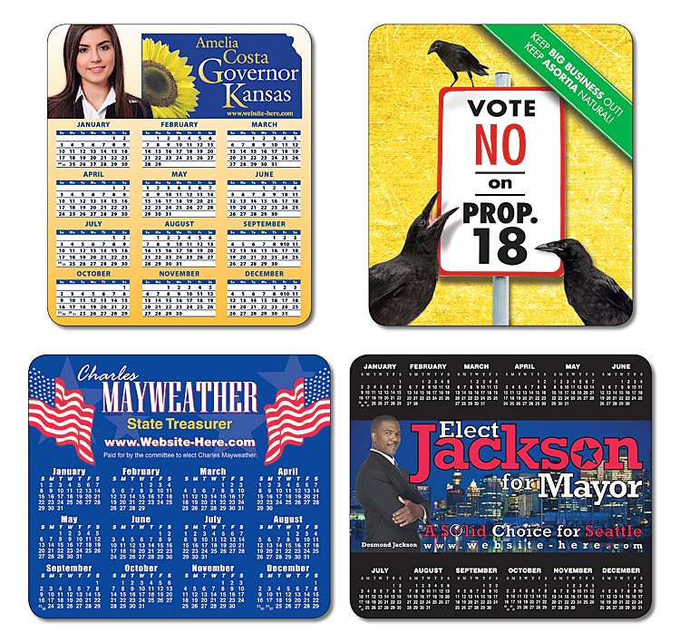Political Calendar Magnet - 3.5x4 Round Corners - 20 mil. 1