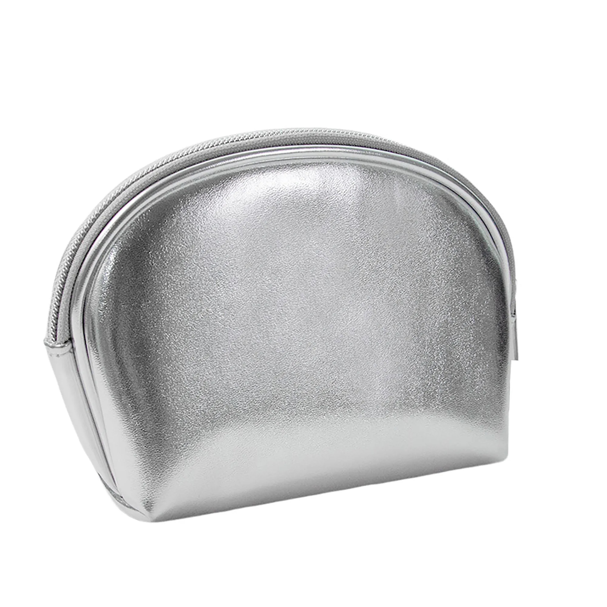 Silver Pu Leather Cosmetic Bags Set-3pcs 3