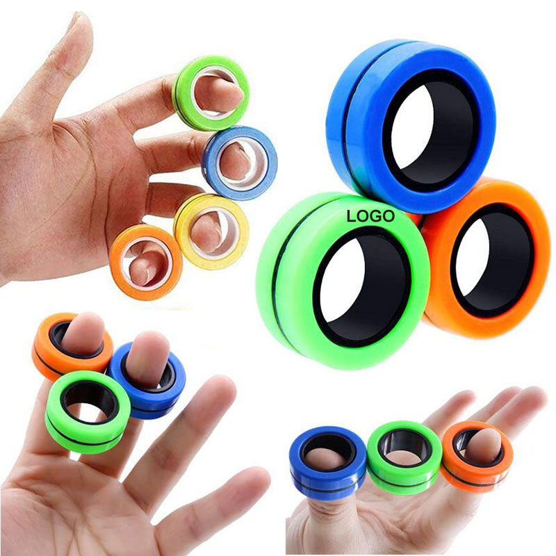 Magnetic Rings Fidget Magical Spinner Toy Set 4