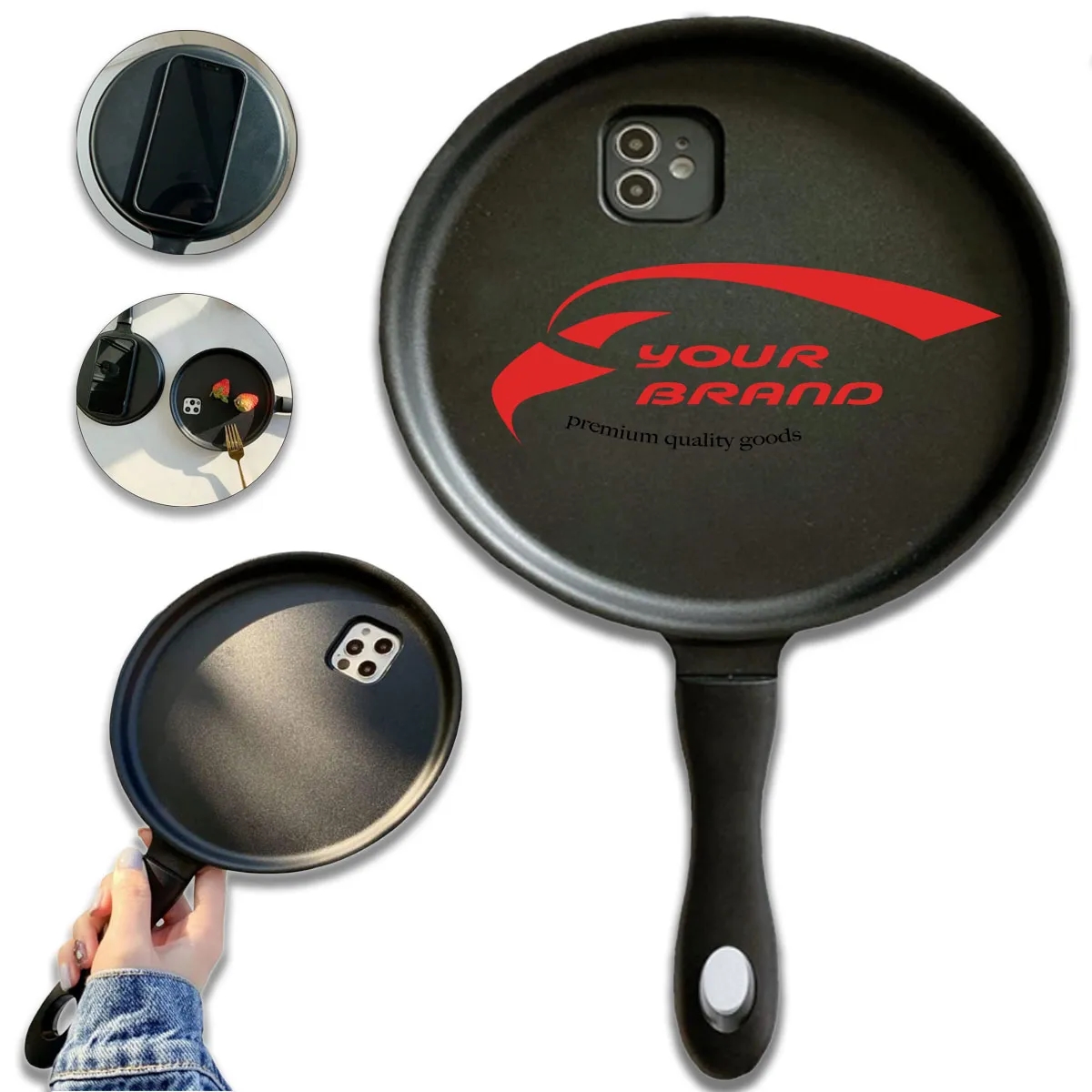 Funny Creative Fashion Trend Frying Pan Phone Case 1