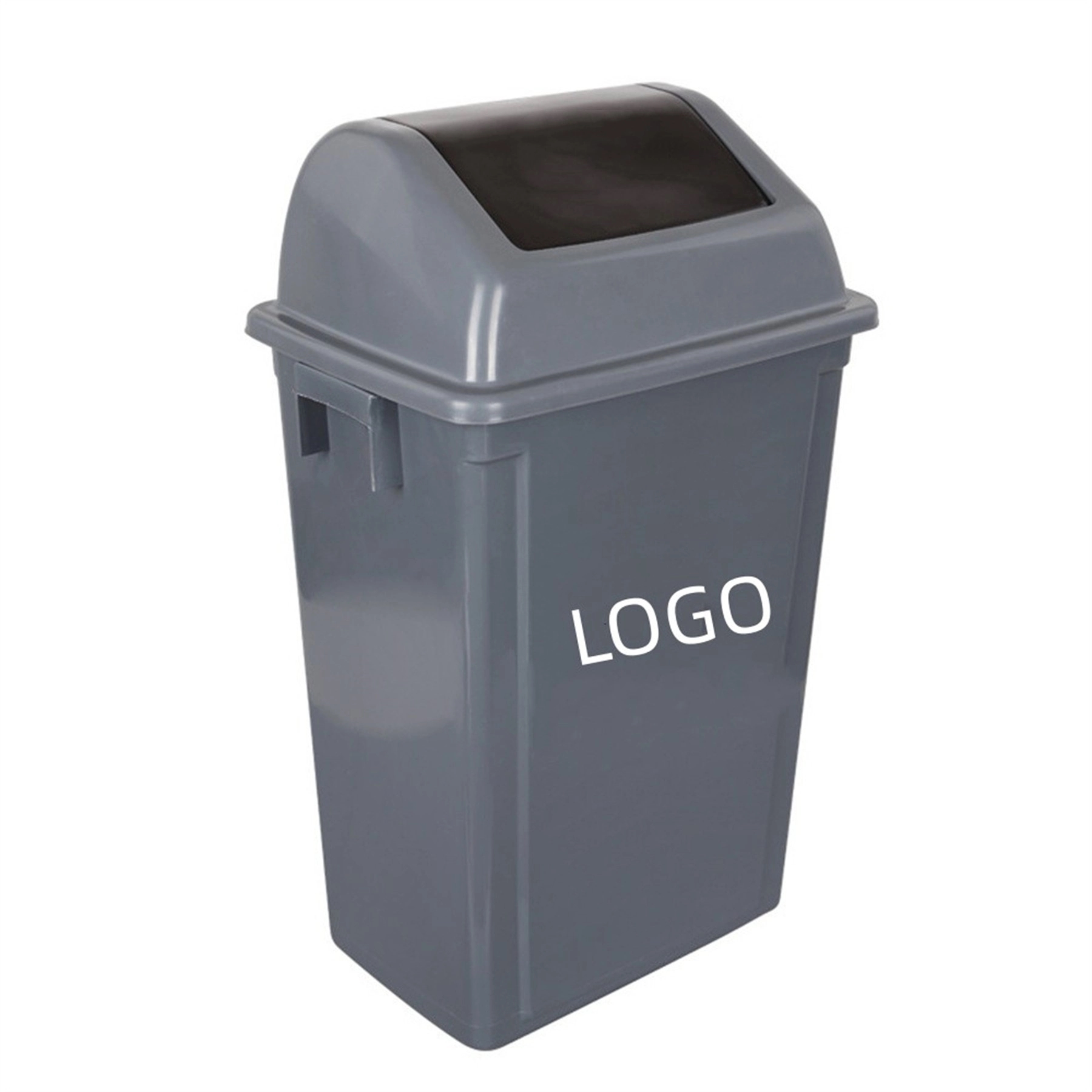 13 Gallon Square Plastic Dustbin with Lid