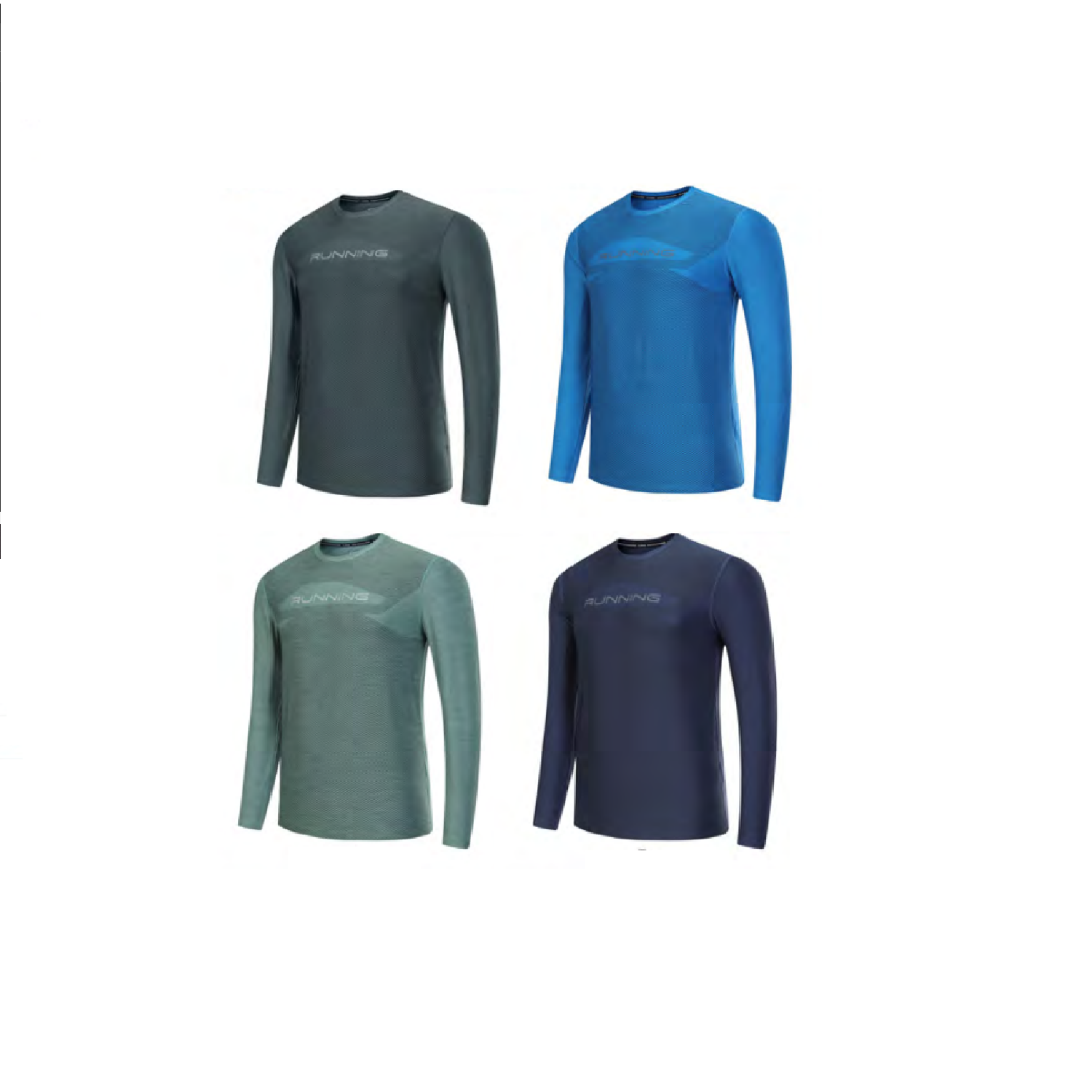 Men's Running Long Sleeve T-Shirt - Stock Style 9 2