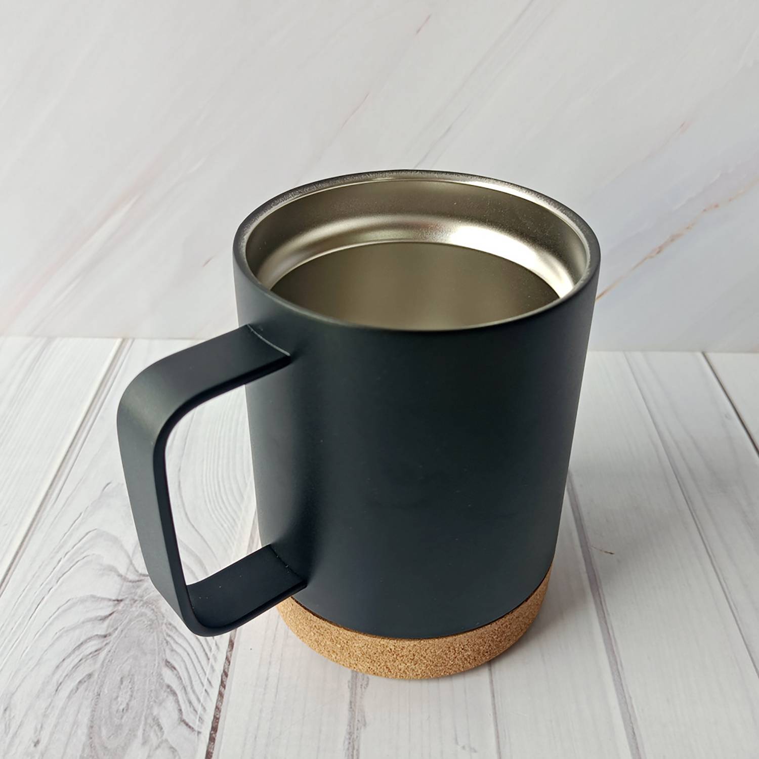 Double Layer Stainless Steel Mug w/ Cork Base Pad 8