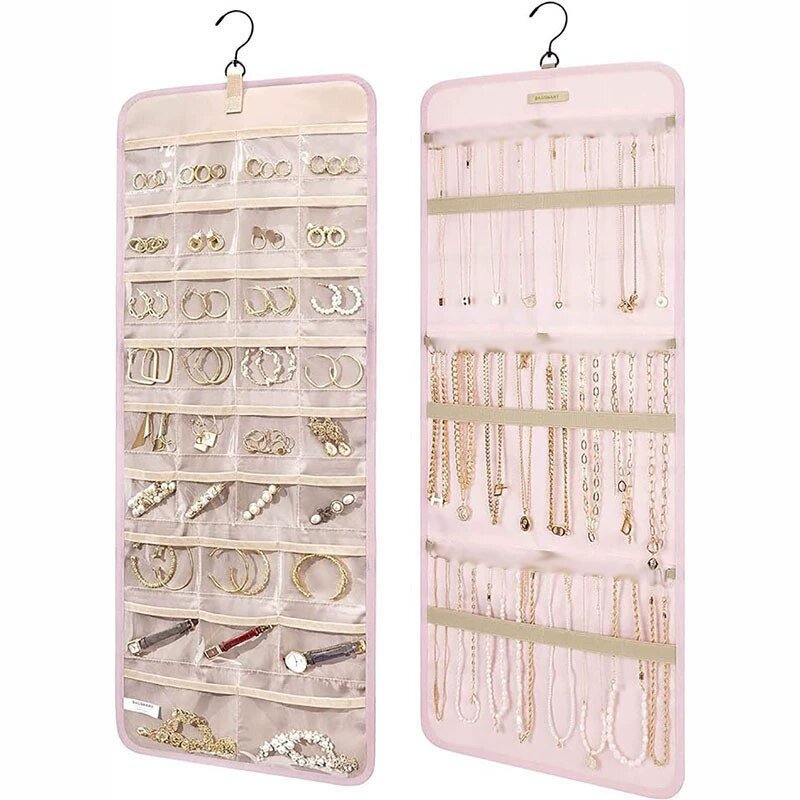 Jewelry Organizer Storage Roll with Hanger 6