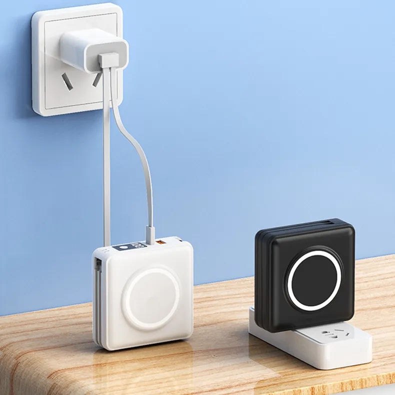 15000mAh Portable Power Bank Built-in Cable and AC Wall Plug 4