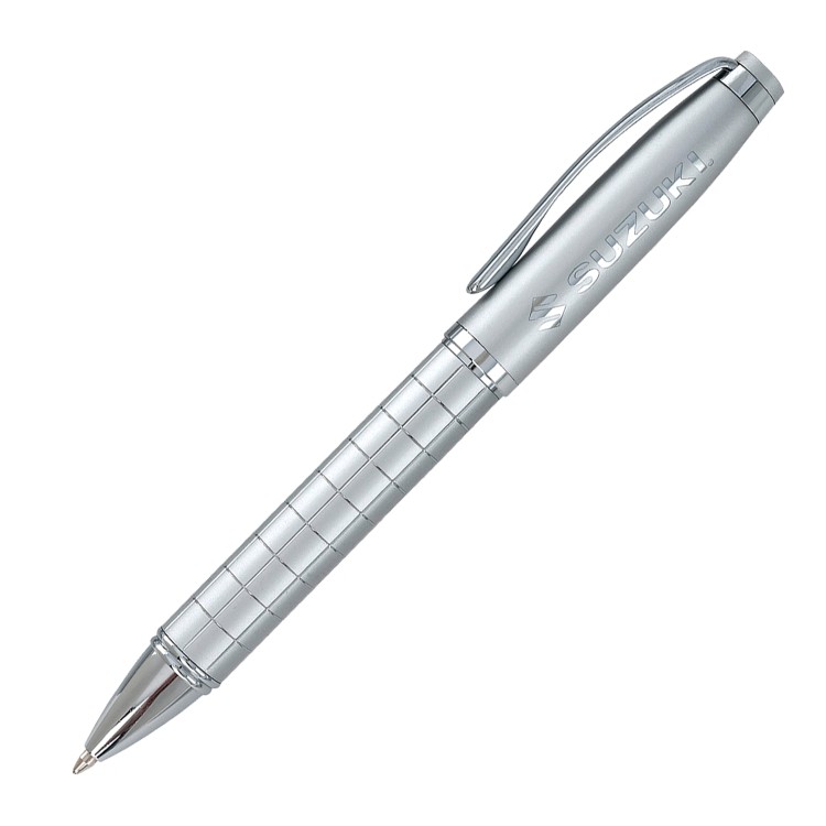 Landmark Twist Action Ballpoint Pen w/ Diamond Cut Grid Accent