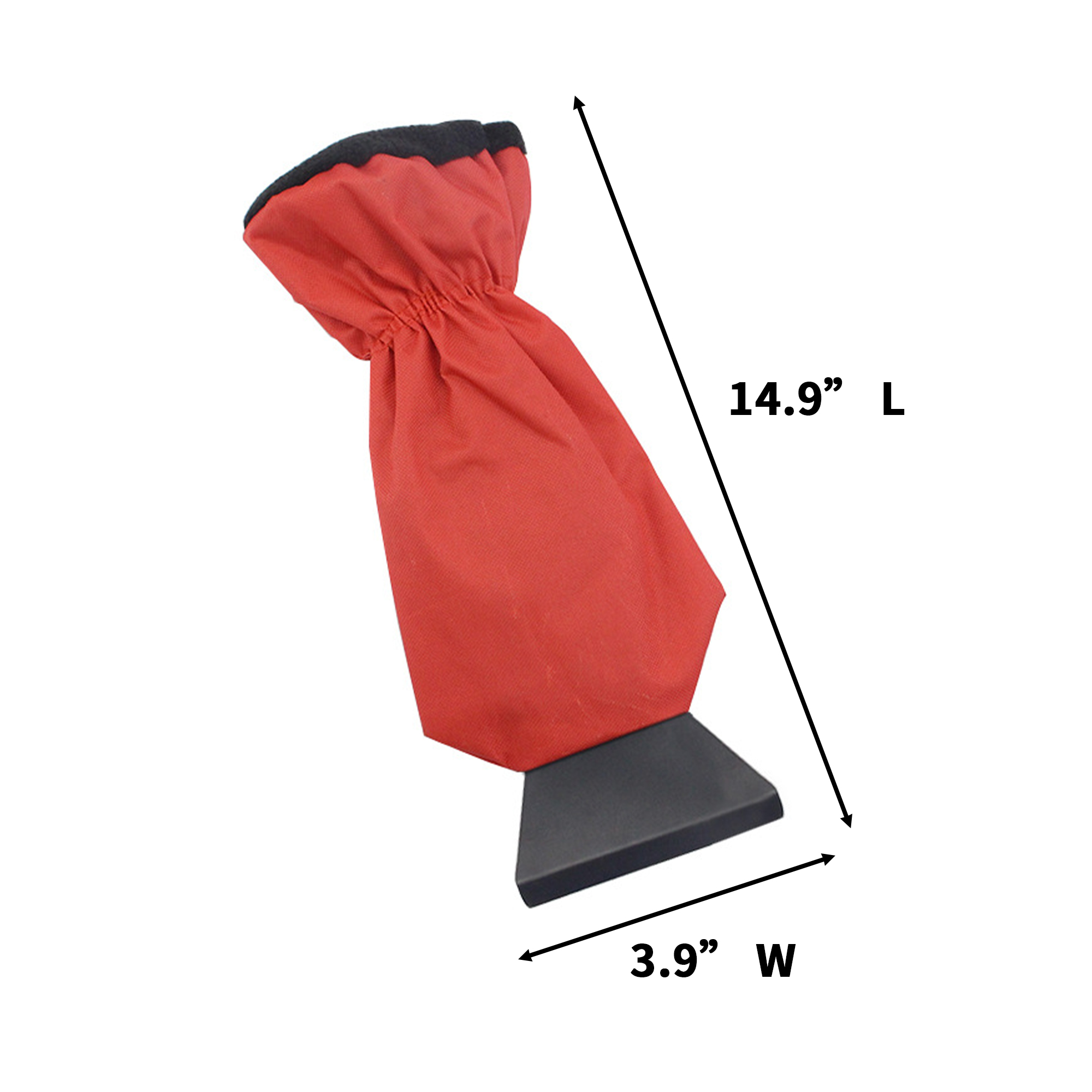 Fleece Lined Ice Scraper Mitt 14.9" Length X 3.9" Width 3