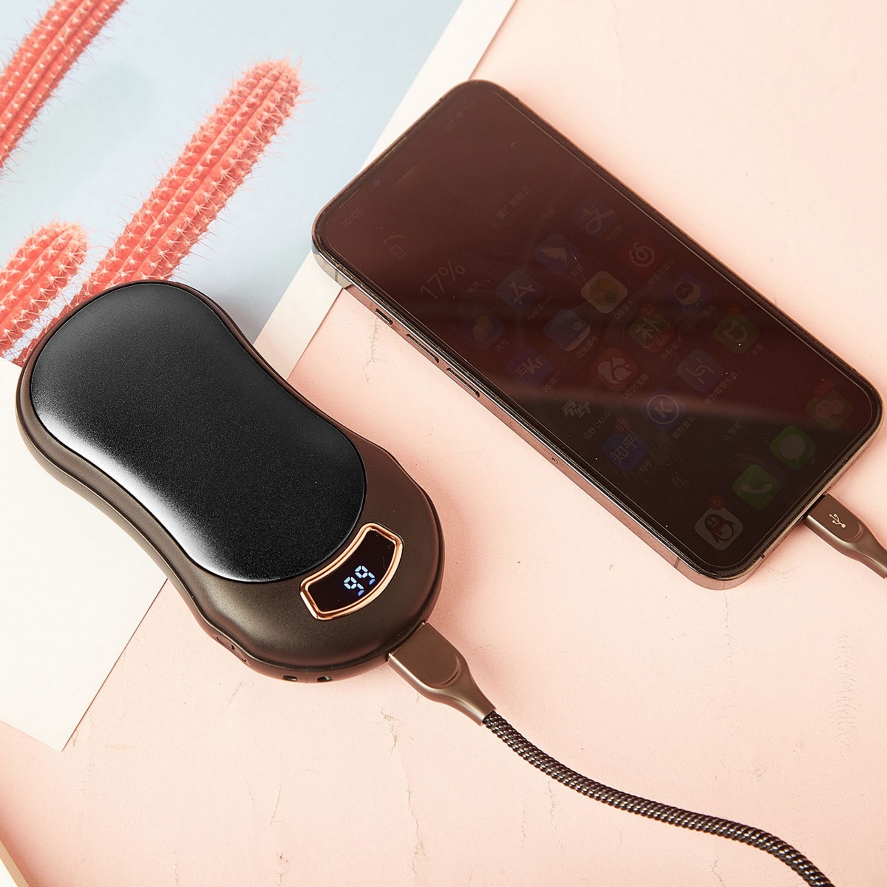 7000mAh Digital Display Hand Warmer Power Bank 2
