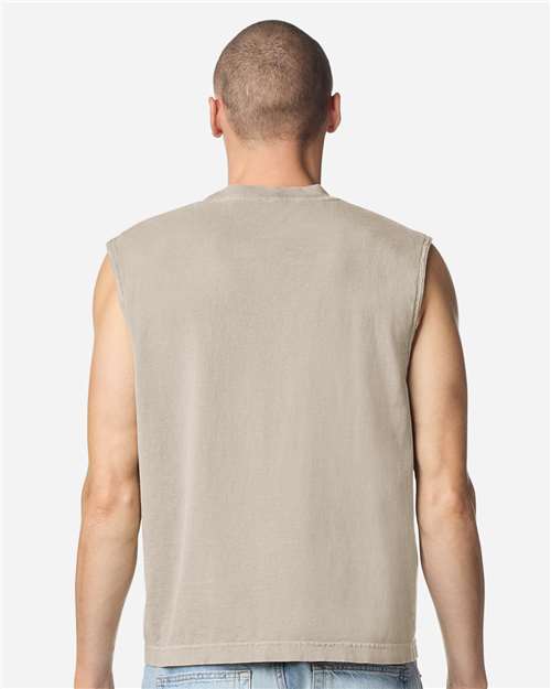 Unisex Heavyweight Cotton Garment-Dyed Boxy Muscle Tee - 207GD 17