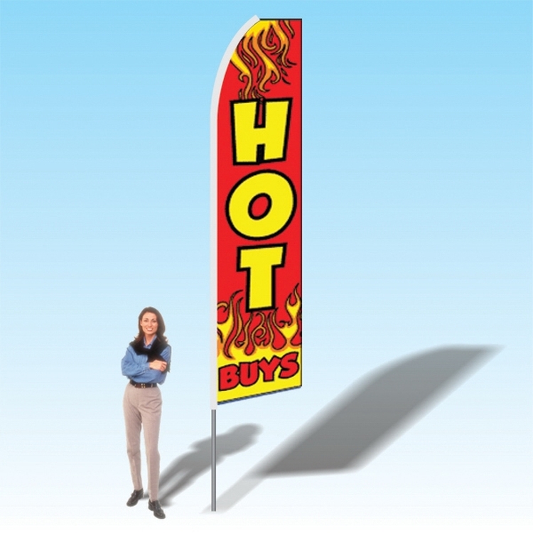 15FT Hot Buys Red Advertising Banner Flag 2