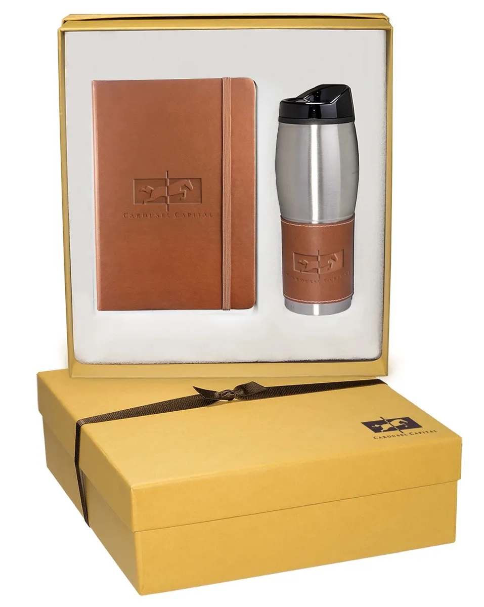 Custom Notebook and Water Bottle Gift Set 2