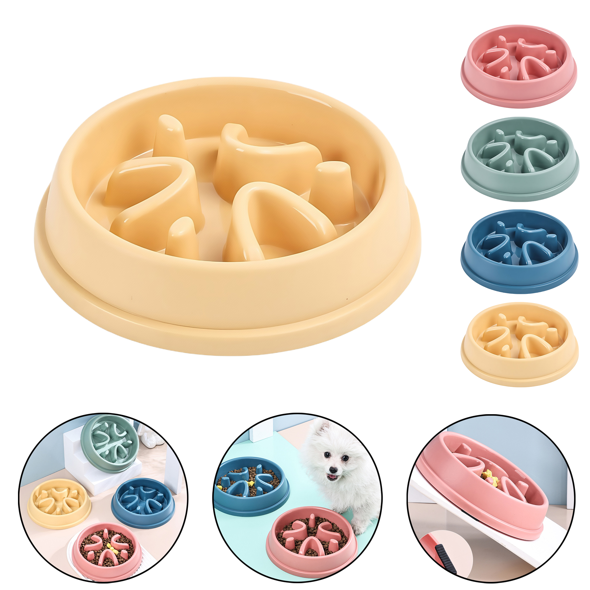 Slow Feeder Dog Bowl for Small Medium Large Pets 3