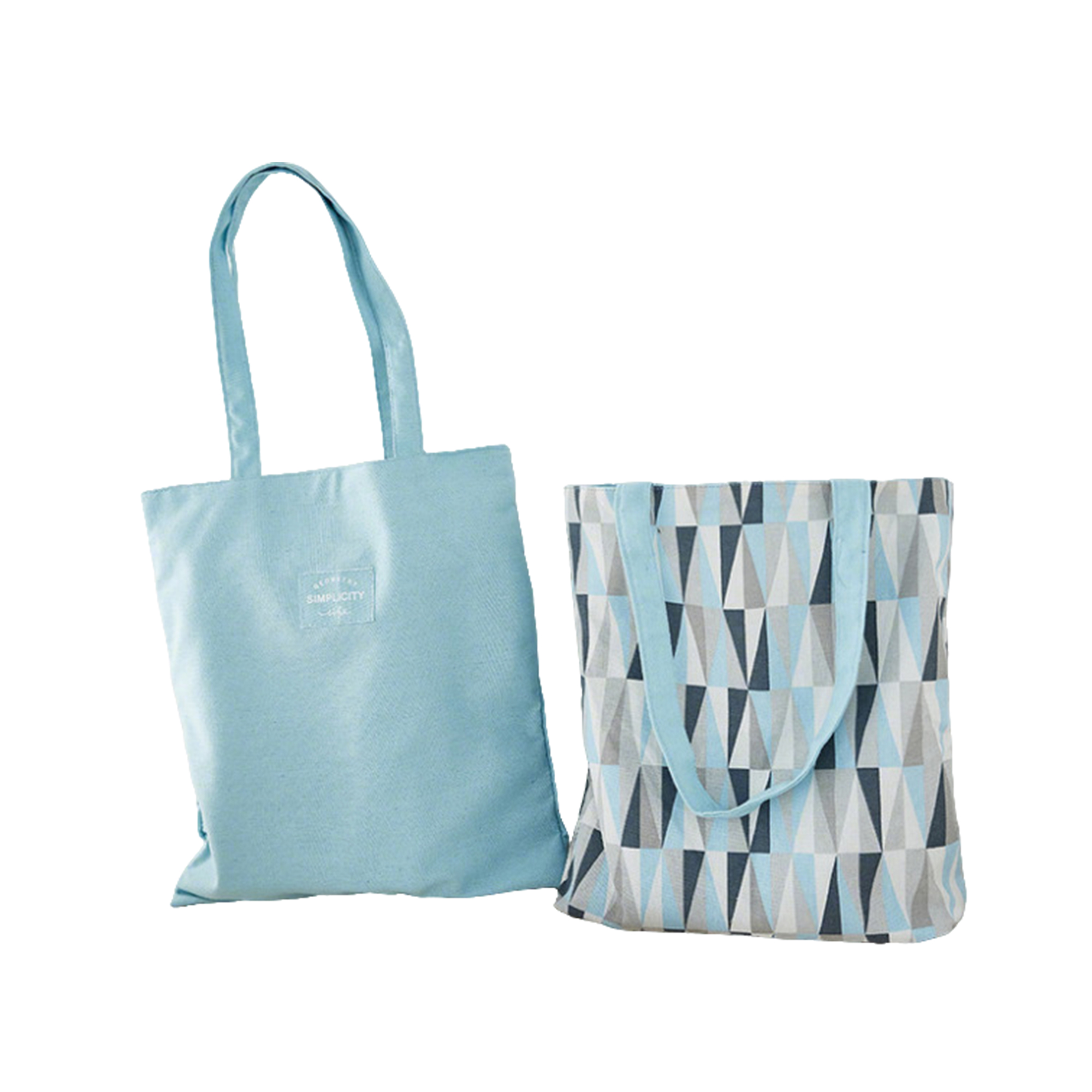Reversible Cotton Carry Tote Double Layer 16" x 13.5" 2