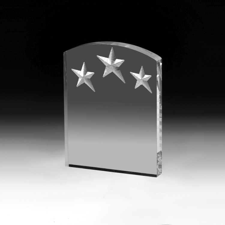Freestanding Acrylic Award - 4 Color Process (5" x 6 1/2" x 3/4") 3
