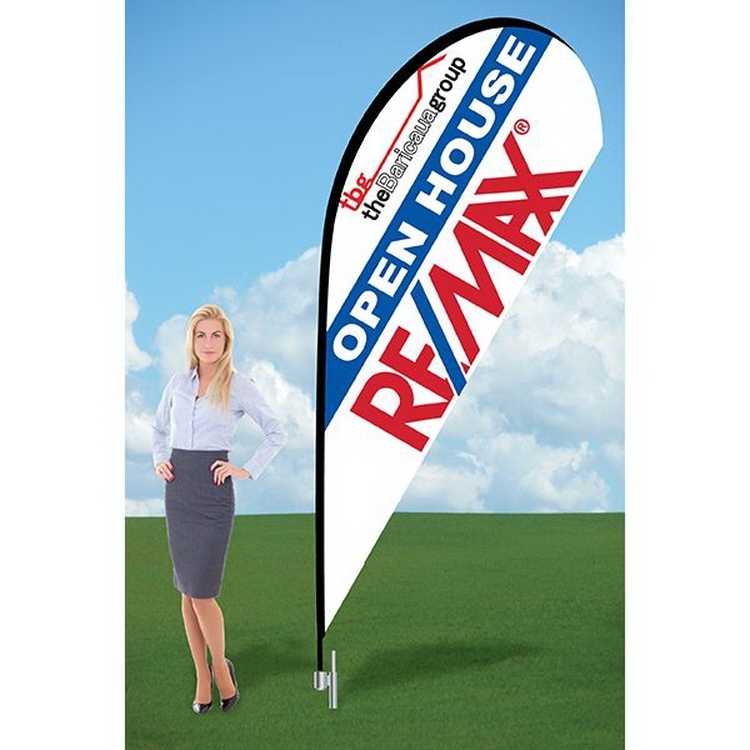 9ft Tear Drop Flag with Ground Stake-Double 1
