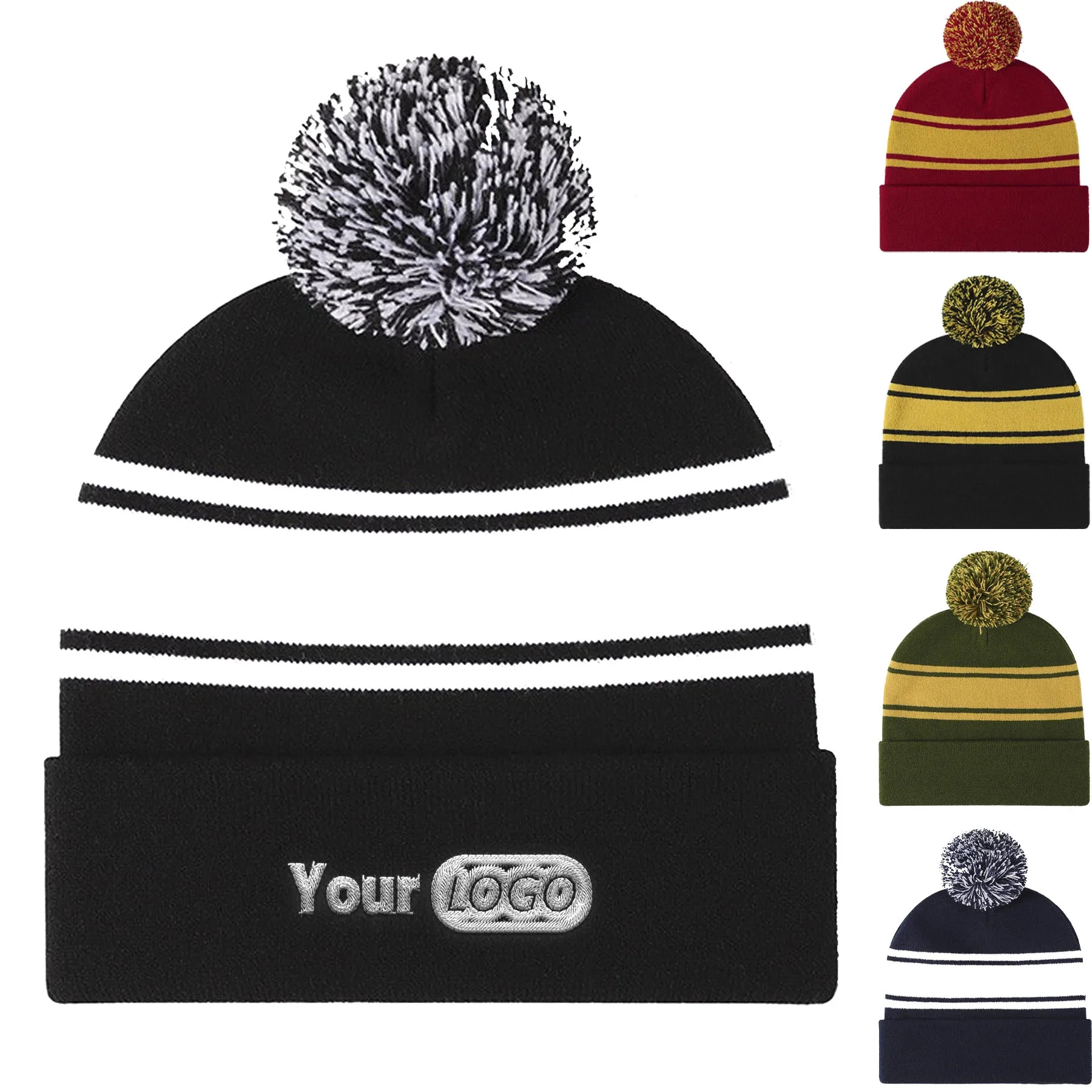 Outdoor Pom Knit Beanie 6