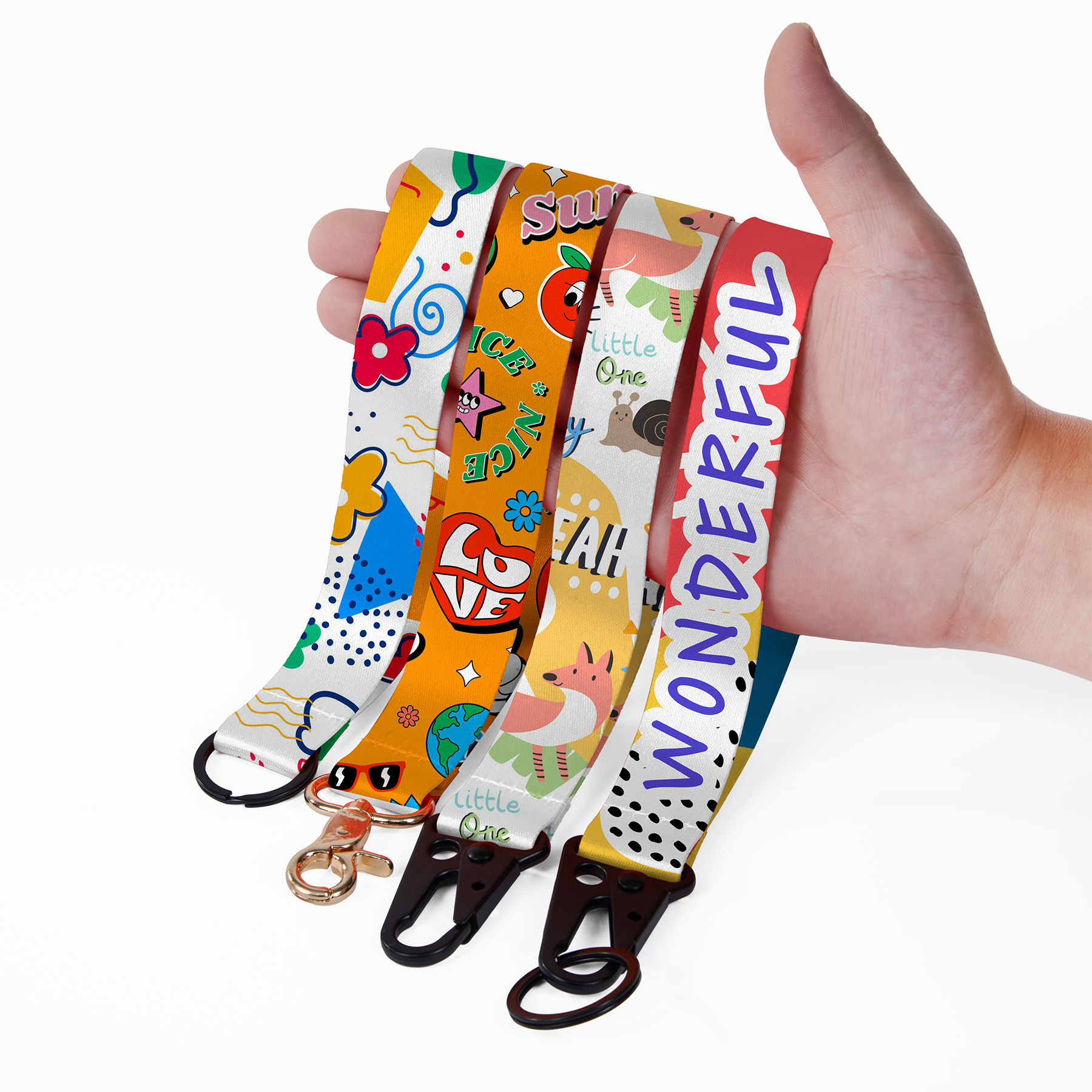1'' Full Color Custom Printed Wrist Lanyards 1