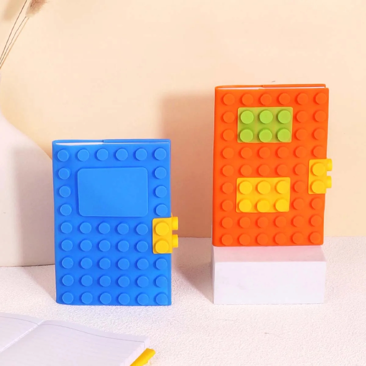 Custom Creative Building Block Silicone Student Notebook 8