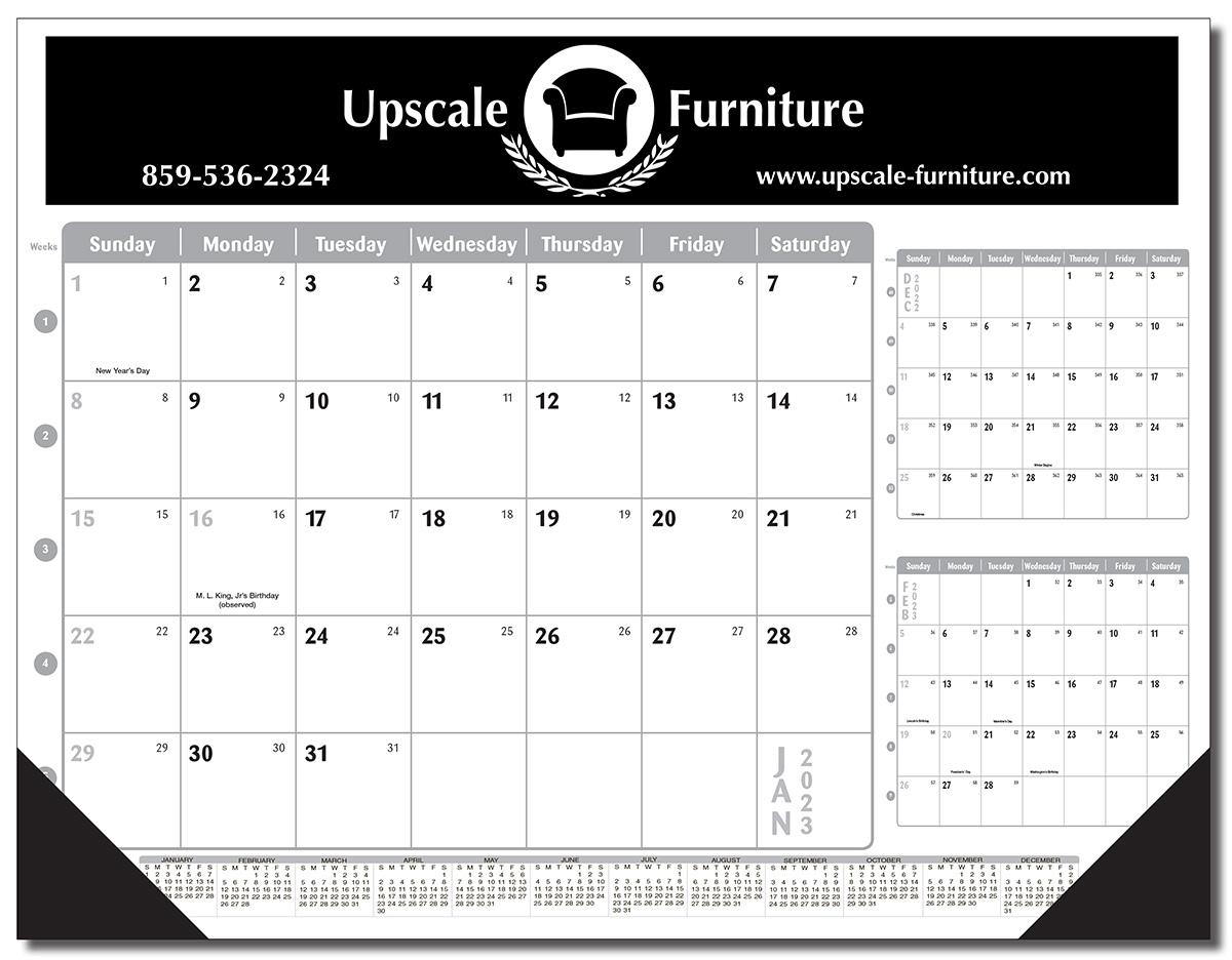 The Silver Fox Desk Pad Calendar 4