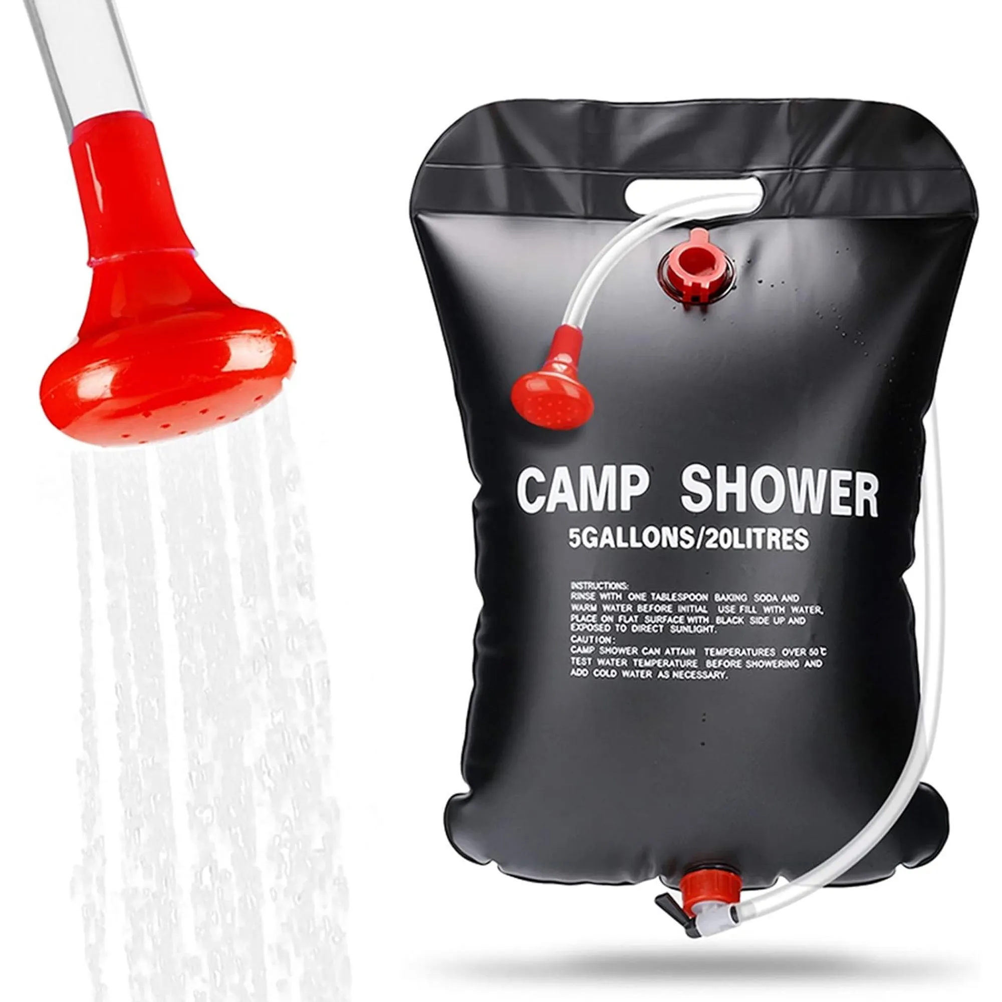 Portable Solar Camp Shower Bag 5 Gallons / 20 Liters 2